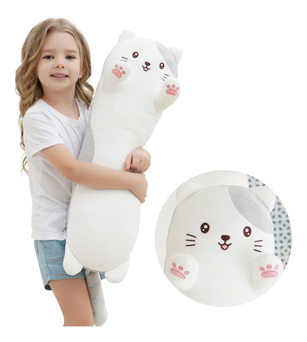 Almohada De Peluche Gatos  Muñeca Gigante Suave  Lindo...