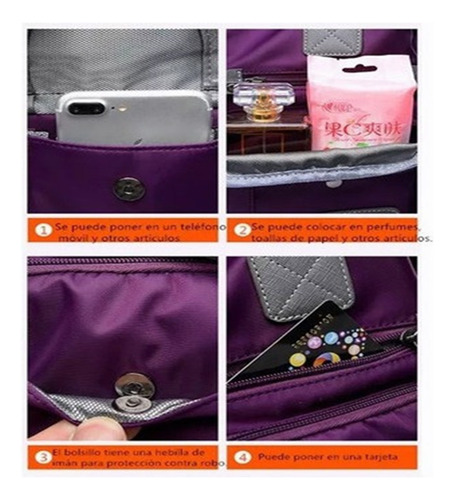 Bolso De Hombro De Clase Alta For Dama, Bolso Violeta