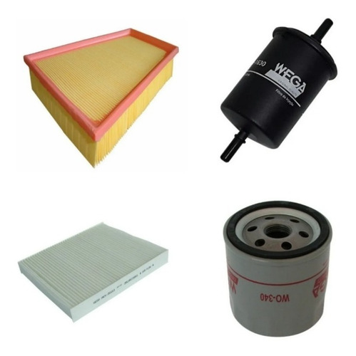 Kit 4 Filtros Vw Fox Suran Wega Volkswagen Zona Norte