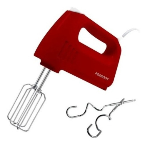 Imagen 2 de 4 de Batidora de mano Peabody PE-HM550 roja 50 Hz x 60 Hz 220 V - 240 V