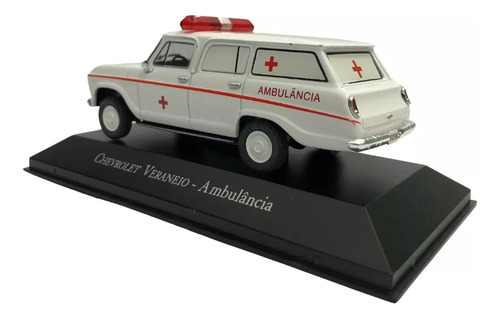Miniatura Chevrolet Veraneio Ambulância Serviço 1/43 Coleção Cor Branco