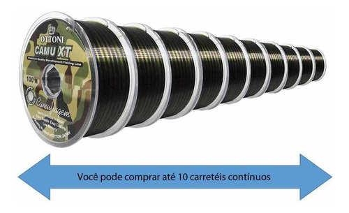 Imagem 4 de 4 de Linha Monofilamento Camu Xt 0,40mm - 100m - 43,1 Lb