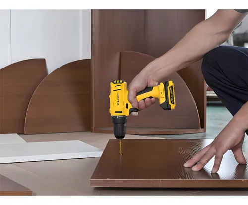 Taladro Inalambrico Stanley Scd12s2k 12v Oficial Color Amarillo Frecuencia 11 Mhz