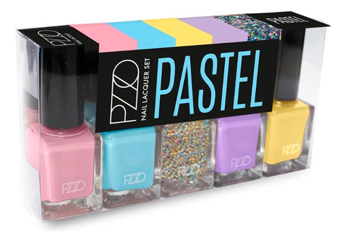 Petrizzio Pzzo Nail Lacquer Set Esmaltes De Uñas X5 Tonos