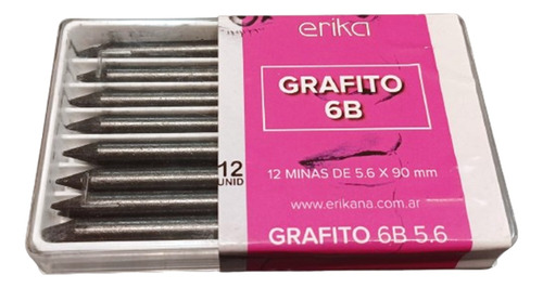 Tubo De Mina Para Portamina Grafito Hb 5.6 X 12 Unidades  