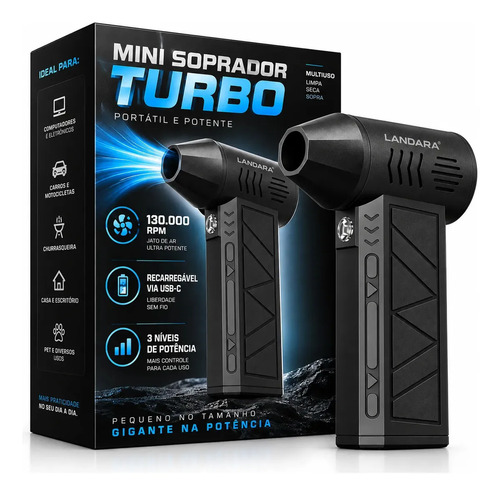 Soprador De Ar Turbo Automotivo Limpeza Profunda Portatil Sem Fio Multifuncional Churrasqueira Janelas Poeiras Landara