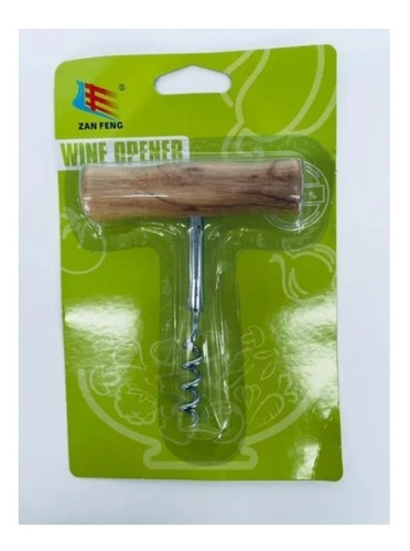Destapador Saca Corcho En Forma De T Mango De Madera