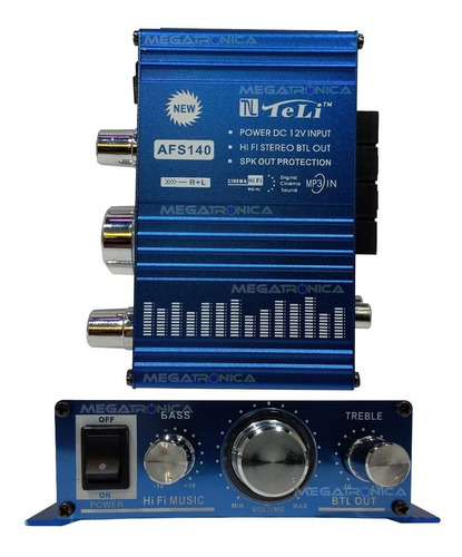 Amplificador Audio 12v Mini Afs140 Stereo Vol Rca In 3.5mm