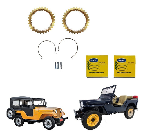 Kit Anel Sincronizador Cambio Seco Jeep Willys 48/65 2/3 M