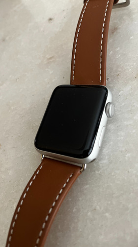 Apple Watch Serie 3 42mm - Banda De Cuero Marrón