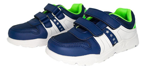 Chicco Tenis Cansen Azul Con Verde Puntos De Apoyo Varias Ta