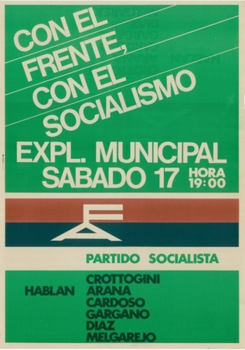 Frente Amplio Partido Socialista Año 1984 - Lámina 45x30 Cm.