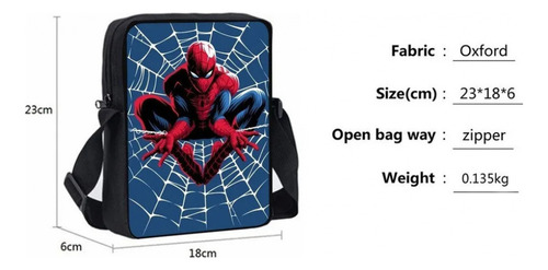 Set De Tres Piezas De Mochila Escolar Spiderman Para Lápices Y Bolsa