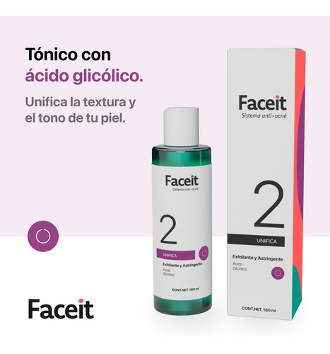 Imagen 2 de 9 de Ácido Glicólico Unificante Aclarante Tónico 180 Ml Faceit