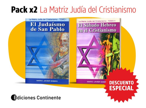 Pack 2 Tomos La Matriz Judia Del Cristianismo De Mario Saban