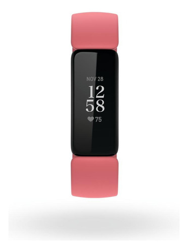 Smartband Fitbit Inspire 2 caixa de  plástico  black, pulseira  desert rose FB418