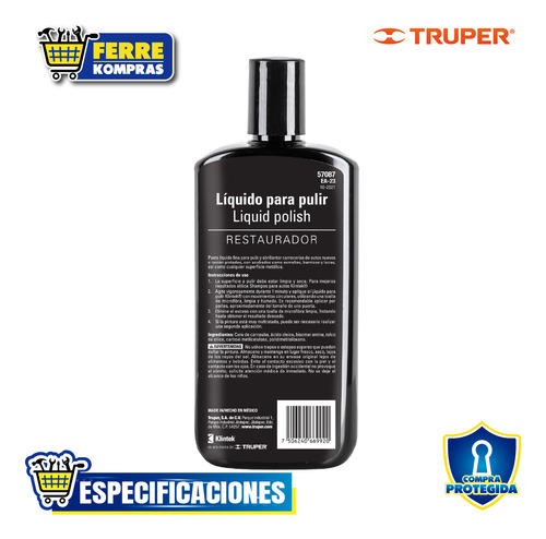 Kit Pulidora Doble Acción 6 + Polish Líquido 102333