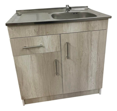 Lavaplatos Con Mueble 80x50 Mdf Sec. Izquierdo Crema