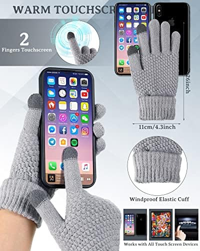 Juego De Guantes Y Gorro De Invierno Para Mujer De 4 Piezas,