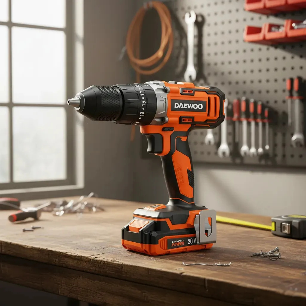 Taladro Percutor Atornillador Inalambrico Daewoo Dacd1120m Naranja
