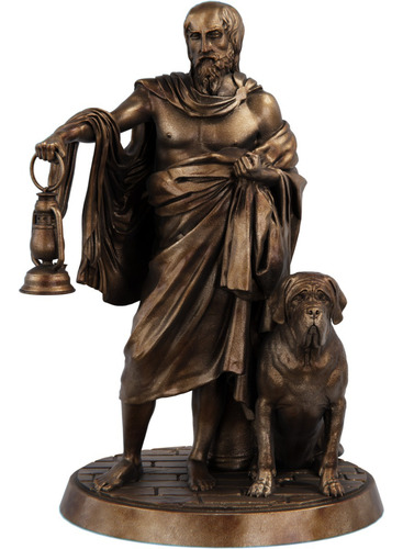 Estátua Diógenes De Sinope O Cínico - Filósofo Grego Cor Cor Cobre Antigo