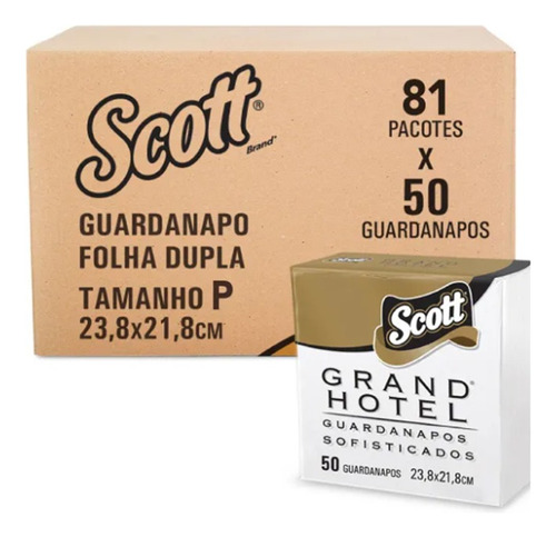 Guardanapo Grand Hotel Pequeno 81 Pacotes Folha D. Scott