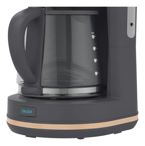 Cafeteira Elétrica Wooden Labravia 127v Jarra Vidro E Filtro Cor Cinza-escuro