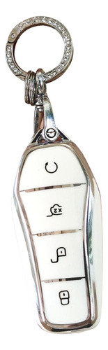 Yan Funda De Tpu For Llave For Coche Byd Blanco Con Llavero