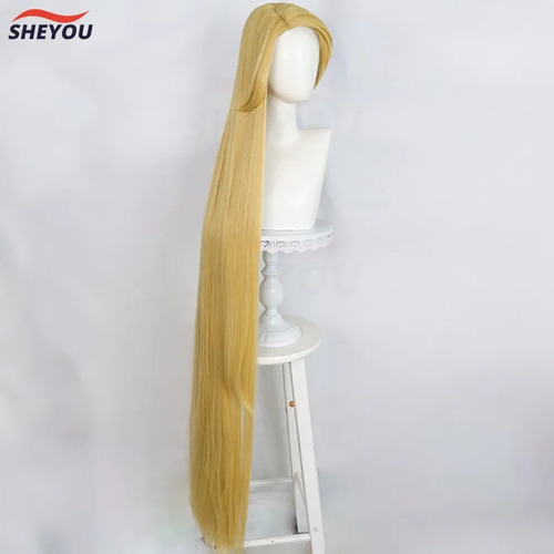 Peluca Rapunzel De Cosplay De Princesa Recta Y Enredada Para