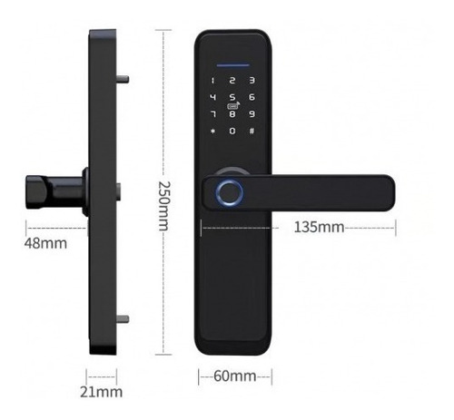 Cerradura Biometrica Huella Dactilar O Contraseña Wifi - Dy