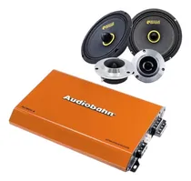 Comprar Paq Amplificador 4 C+ Set De Medios 6.5 Reactive Bass Negro