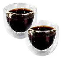 Comprar X2 Vaso 150ml Taza Vidrio Doble Pared Hudson Cafe Te Bz3 Dwg02