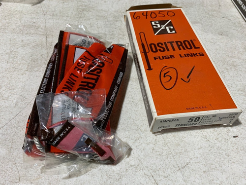 Five (5) S&c Positrol Fuse Links 50amp 64050, Standa Ccs