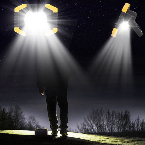 Refletor Portátil De 50w Luz Solar Led Work Light Usb Rechar