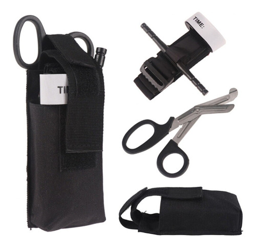 Kit Torniquete Táctico + Tijera De Boton + Estuche Emergenci