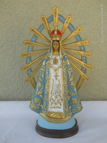Imagen Religiosa De Virgen De Lujan Irrompible Grande Pvc