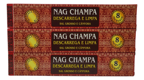 Incenso Nag Champa Shakunthala Sal Grosso E Cânfora 12un.