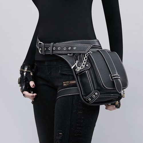 Bolso De Cintura Cuero Artificial Bolsa De Pierna Vintaje