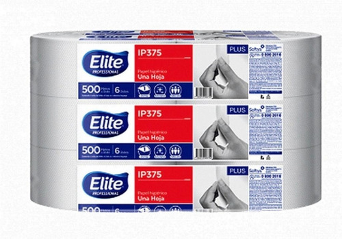 Papel Higiénico Elite Jumbo 500m X6 Ip375