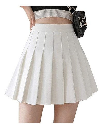 Minifalda De Tenis Con Falda Plisada Cintura Alta For Mujer