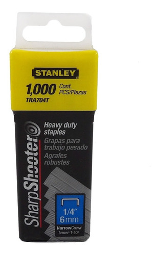 Imagen 1 de 6 de Grapas Para Trabajo Pesado Marca Stanley Largo 6 Milímetros
