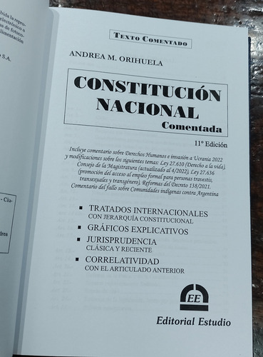 Pack Constitucion - Nac. - Prov. Bs As -tapa Dura Comentado