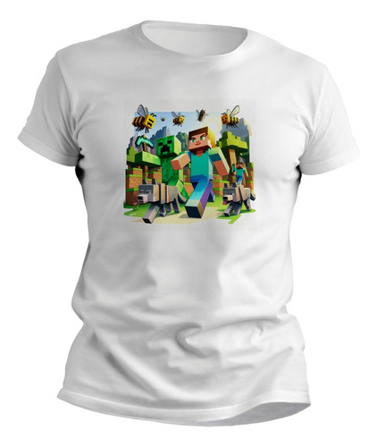 Remeras Minecraft Adultos Estampados Originales - 7558