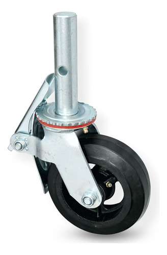 Kit 4 Rodízio Giratório Para Andaime Com Freio 330mm 200kg