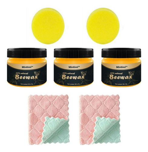 3 Peças De Cera De Limpeza Para Polimento De Pisos Beemax Fu