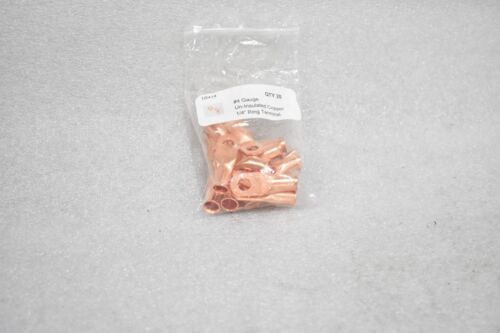 Tr414 Non-insulated Copper #4 Gauge 1/4 Inch Ring Termi Kbk