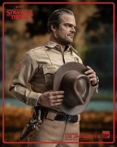 Jim Hopper 1/6 Stranger Things S1 Netflix Threezero Original