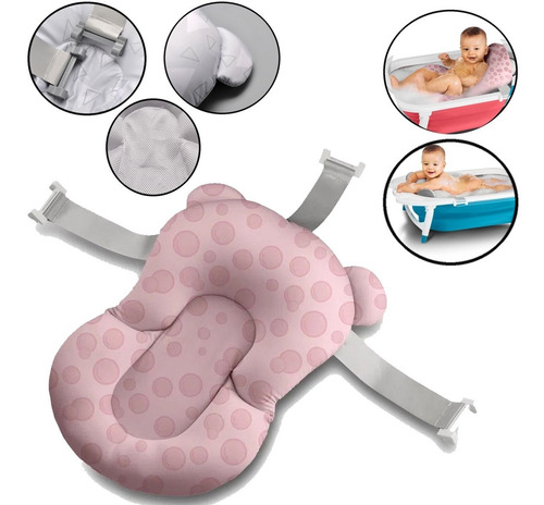 Almofada De Banho Seguro Banheira Para Bebê Baby Anatômica