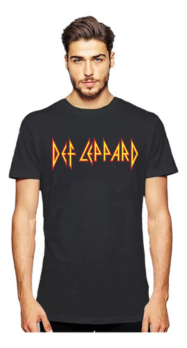 Polera Rock Def Leppard Hombre 100 % Algodon