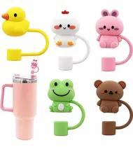 Comprar 5pzs Funda De Silicona Para Pajitas Cubiertas Reutilizables